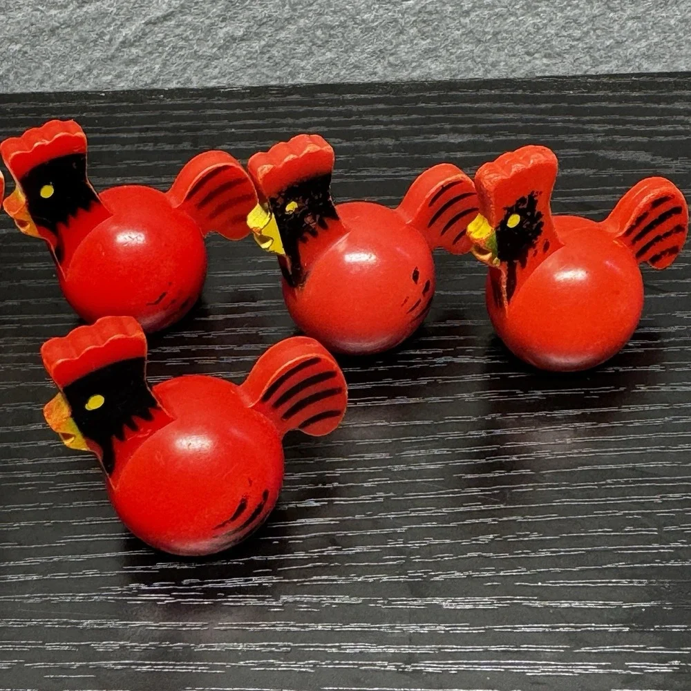 Vintage Fisher Price little people 7 CHICKENS for farm red Rooster and white Hen